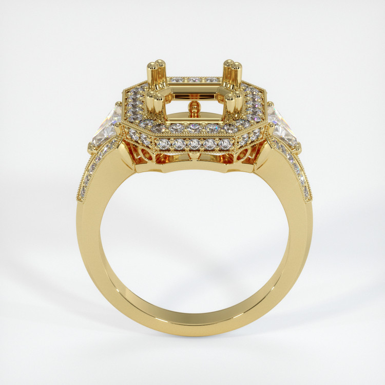 18K Yellow Gold Antique Style Ring Setting
