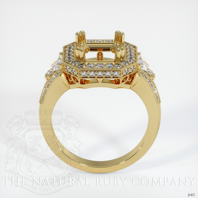 18K Yellow Gold Antique Style Ring Setting