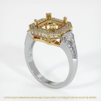 14K Yellow & White Antique Style Ring Setting Video