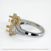 14K Yellow & White Antique Style Ring Setting Image