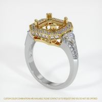 18K Yellow & White Antique Style Ring Setting Video