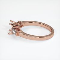 14K Rose Gold Three Stone Ring Setting Image