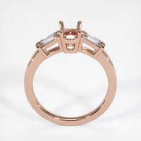 14K Rose Gold Three Stone Ring Setting Image