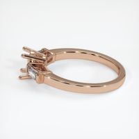 18K Rose Gold Three Stone Ring Setting Image