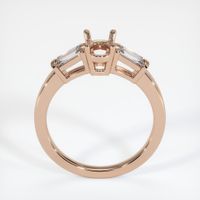 18K Rose Gold Three Stone Ring Setting Image