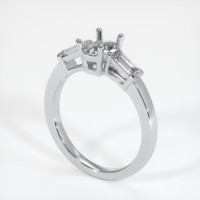 10K White Gold Three Stone Ring Setting Video