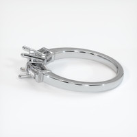 10K White Gold Three Stone Ring Setting Image