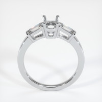 10K White Gold Three Stone Ring Setting Image