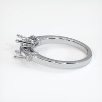 14K White Gold Three Stone Ring Setting Image