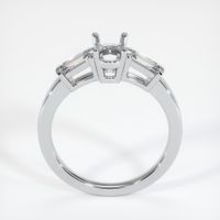 14K White Gold Three Stone Ring Setting Image