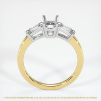 14K White & Yellow Three Stone Ring Setting Image