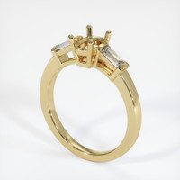 10K Yellow Gold Three Stone Ring Setting Video