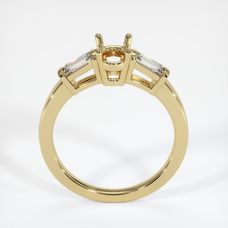 10K Yellow Gold Three Stone Ring Setting
