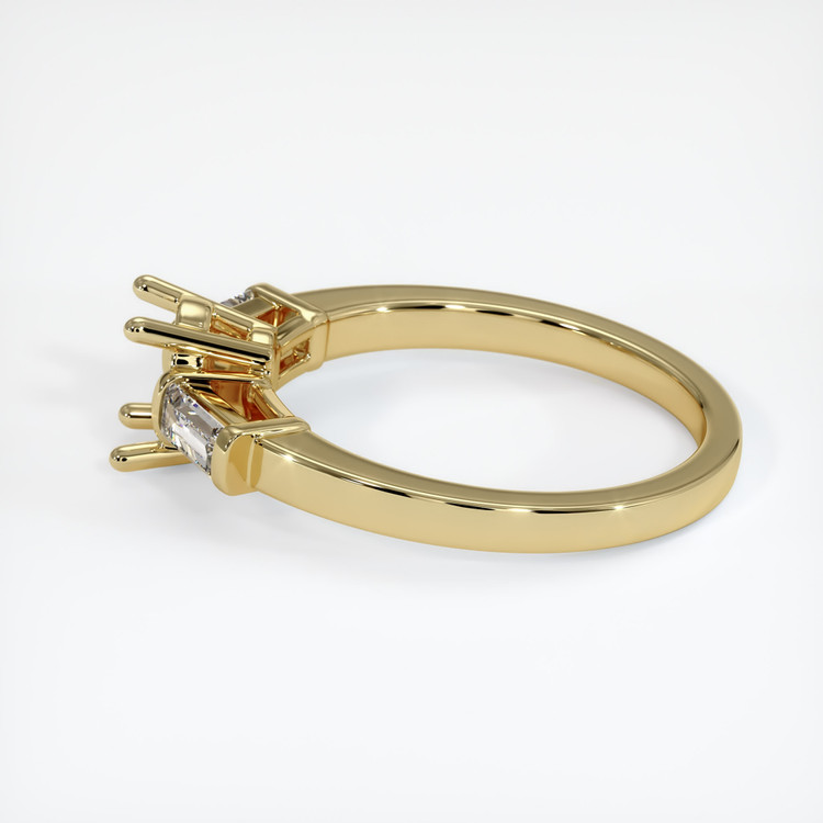 14K Yellow Gold Three Stone Ring Setting