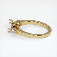 18K Yellow Gold Three Stone Ring Setting Image