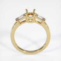 18K Yellow Gold Three Stone Ring Setting Image