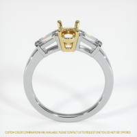 14K Yellow & White Three Stone Ring Setting Image