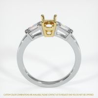 18K Yellow & White Three Stone Ring Setting Image