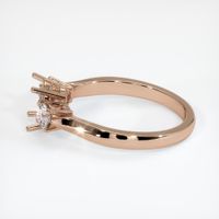 18K Rose Gold Three Stone Ring Setting Image