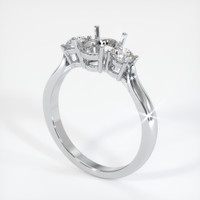 10K White Gold Three Stone Ring Setting Video