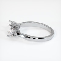 10K White Gold Three Stone Ring Setting Image