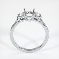 10K White Gold Three Stone Ring Setting Image