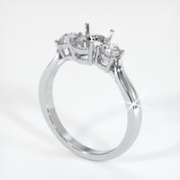 14K White Gold Three Stone Ring Setting Video