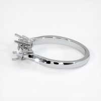 14K White Gold Three Stone Ring Setting Image