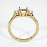 10K Yellow Gold Three Stone Ring Setting Image