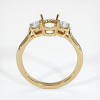 14K Yellow Gold Three Stone Ring Setting Image