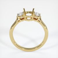 18K Yellow Gold Three Stone Ring Setting Image
