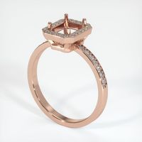 14K Rose Gold Pave Ring Setting Video