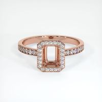 14K Rose Gold Pave Ring Setting Image