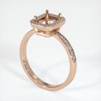 18K Rose Gold Pave Ring Setting Video