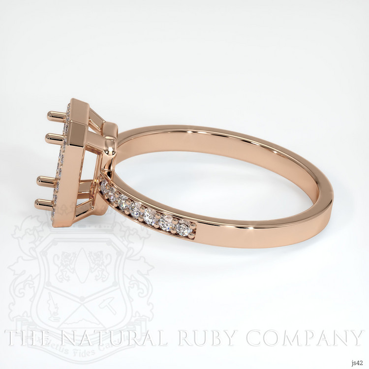 18K Rose Gold Pave Ring Setting