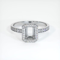 10K White Gold Pave Ring Setting Image