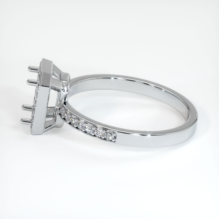14K White Gold Pave Ring Setting