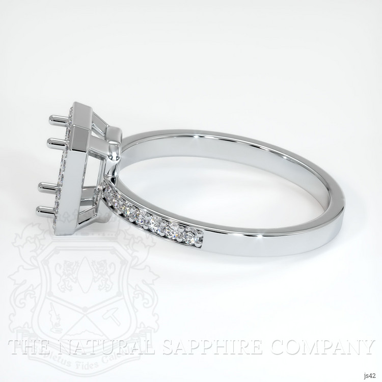 14K White Gold Pave Ring Setting