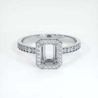 18K White Gold Pave Ring Setting Image