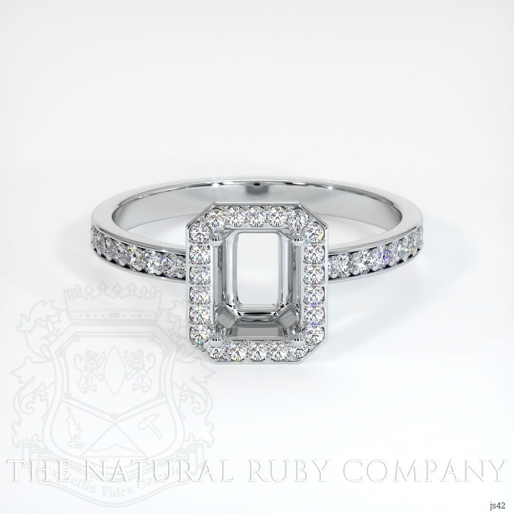 18K White Gold Pave Ring Setting