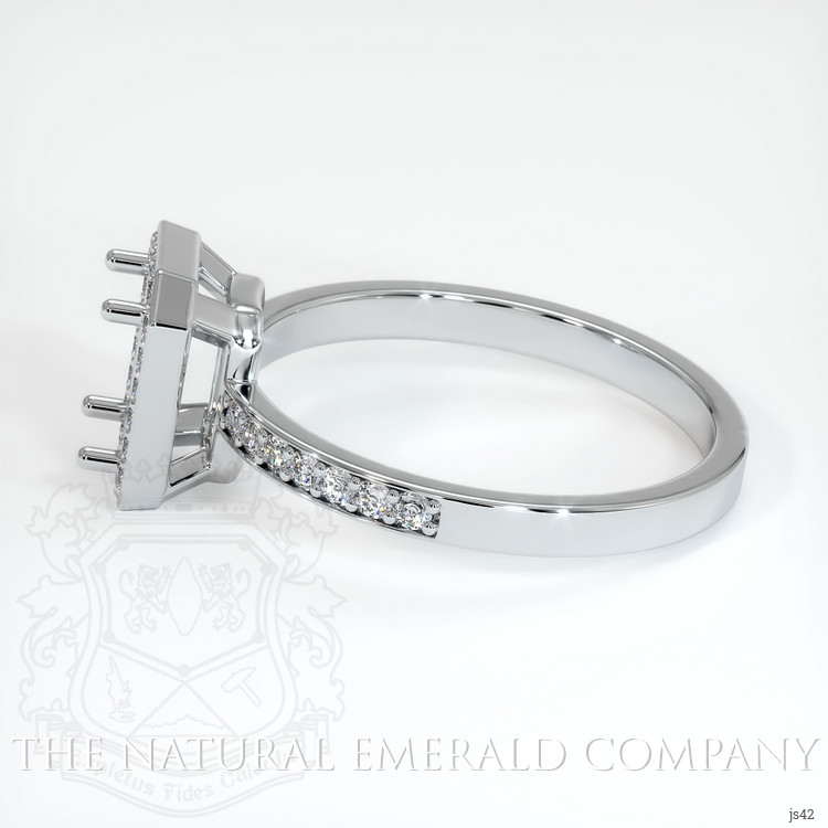 18K White Gold Pave Ring Setting