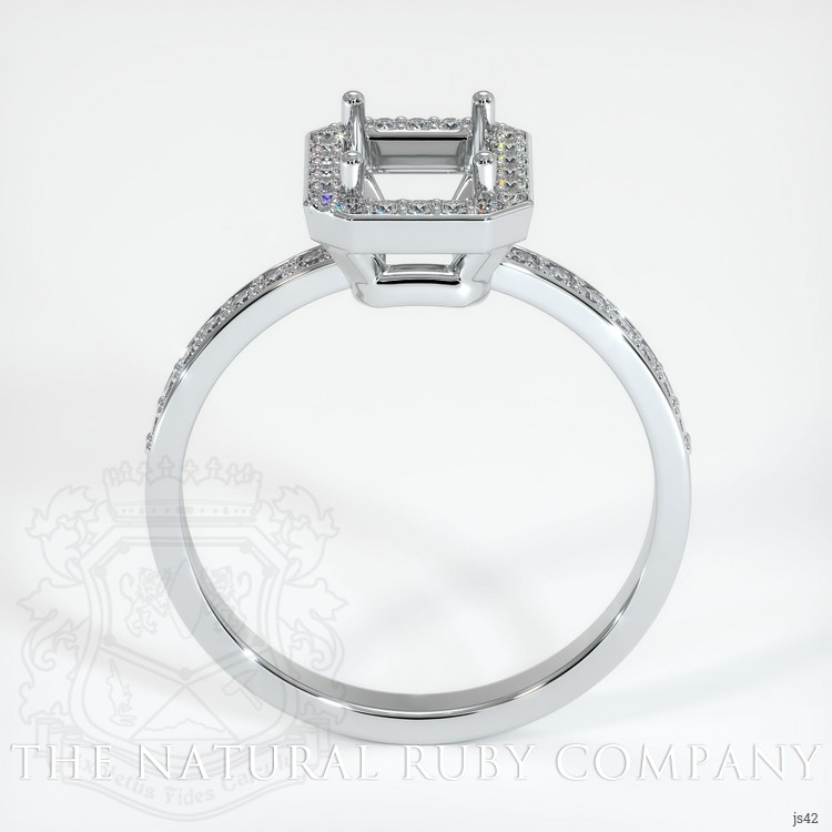18K White Gold Pave Ring Setting