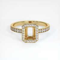 14K Yellow Gold Pave Ring Setting Image
