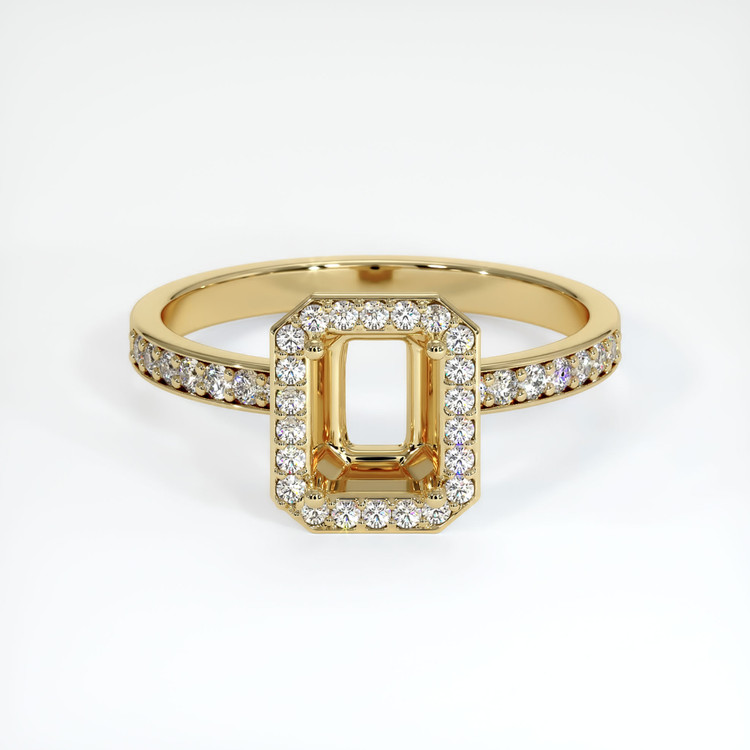 14K Yellow Gold Pave Ring Setting