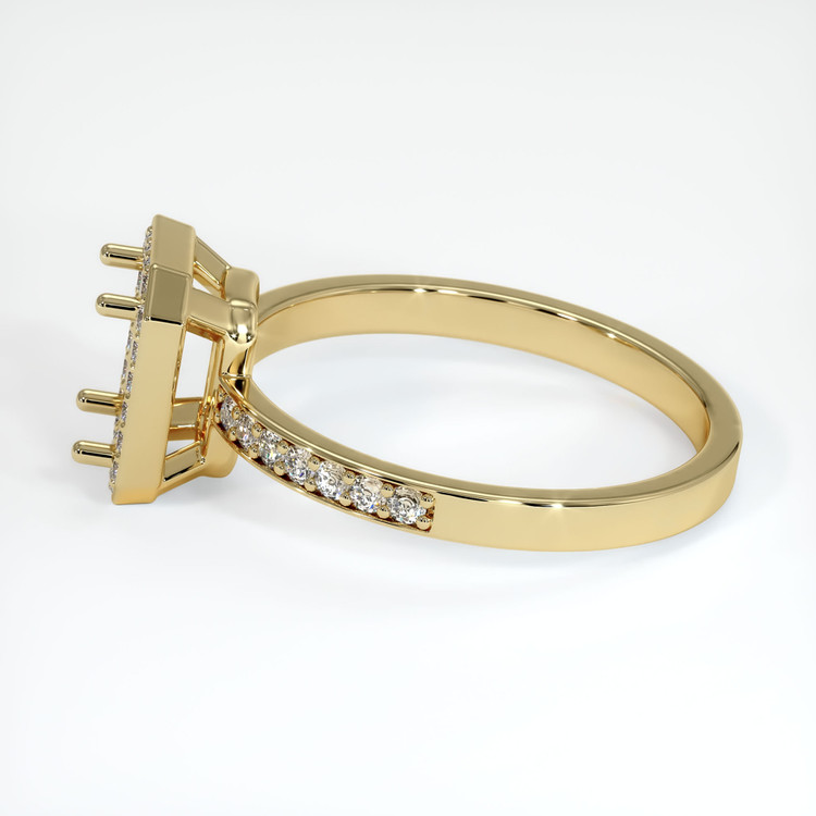 14K Yellow Gold Pave Ring Setting