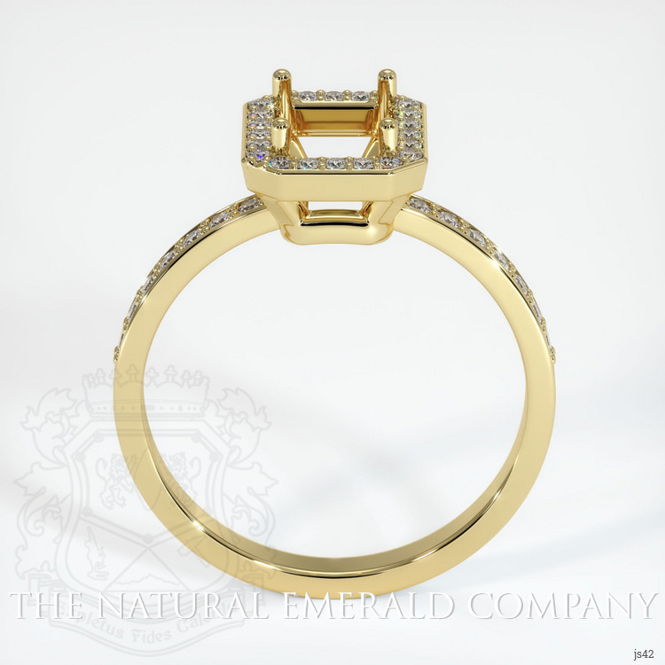 18K Yellow Gold Pave Ring Setting