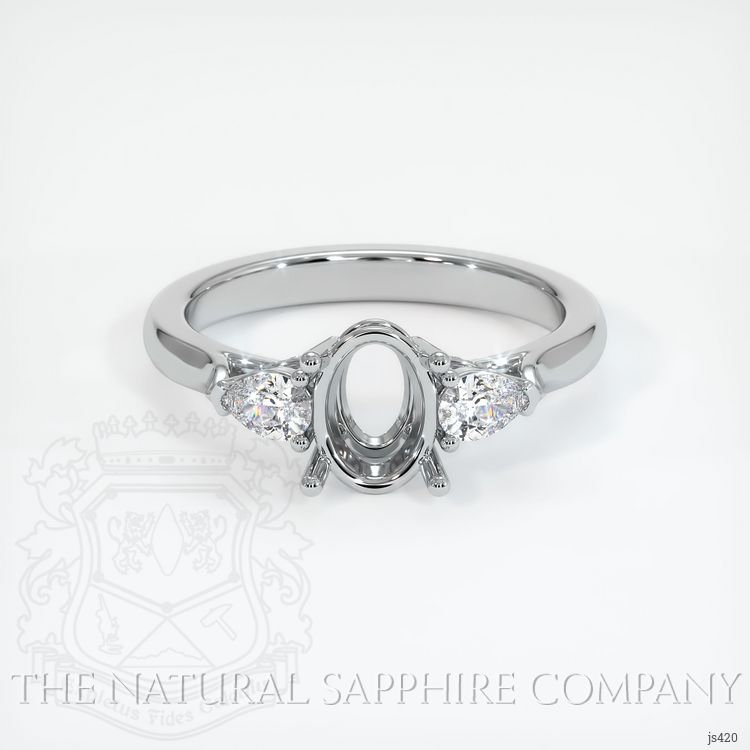 Platinum 950 Three Stone Ring Setting