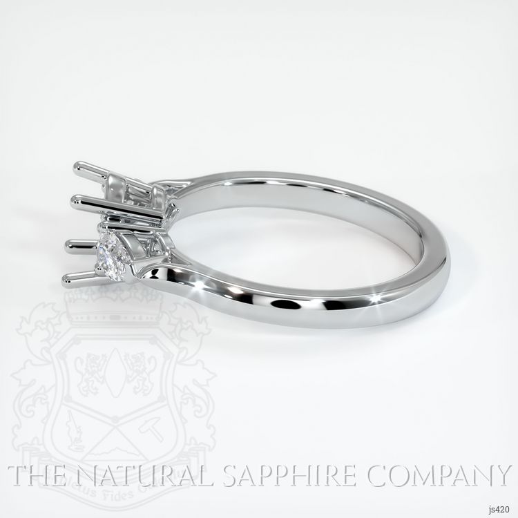 Platinum 950 Three Stone Ring Setting