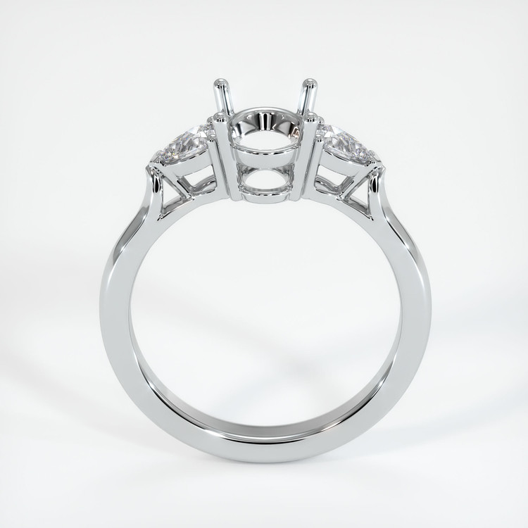 Platinum 950 Three Stone Ring Setting