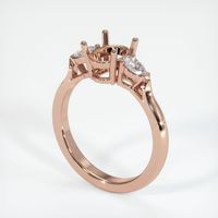 14K Rose Gold Three Stone Ring Setting Video